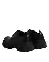 Dolce & Gabbana Black Leather Lace Up Derby Men Dress Shoes