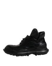 Dolce & Gabbana Black Leather Casual Mens Ankle Boots Shoes