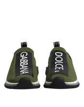 Dolce & Gabbana Green Black Slip On Sorrento Sneakers Shoes