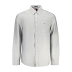 Tommy Hilfiger Gray Cotton Men Shirt