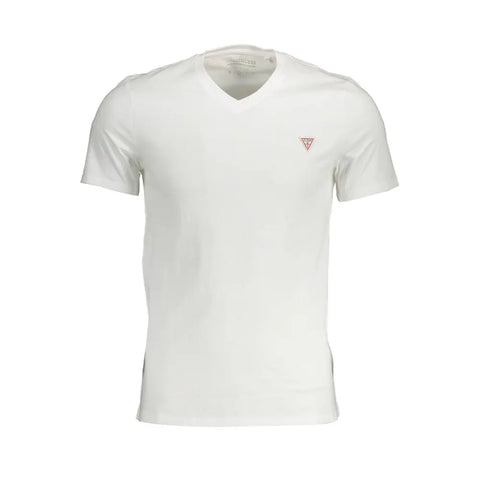 White Cotton T-Shirt Guess Jeans