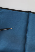 Dolce & Gabbana Blue DG Crown Silk Square Men Foulard Scarf