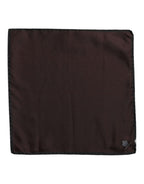 Dolce & Gabbana Brown DG Crown Silk Square Men Foulard Scarf