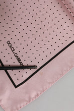 Dolce & Gabbana Beige Dotted Silk Square Men Foulard Scarf