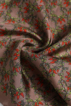 Dolce & Gabbana Brown Chili Print Silk Square Foulard Scarf