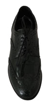 Green Leather Broque Oxford Wingtip Shoes Dolce & Gabbana