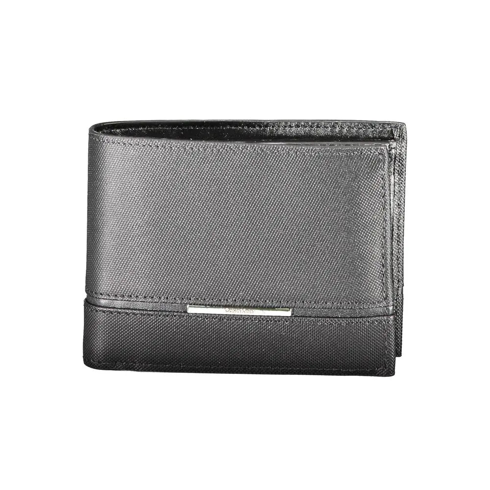 Black Leather Wallet Calvin Klein