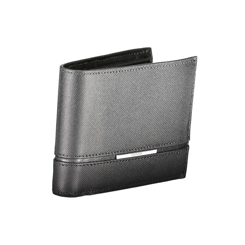 Black Leather Wallet Calvin Klein
