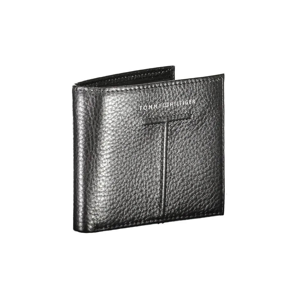 Black Leather Wallet Tommy Hilfiger