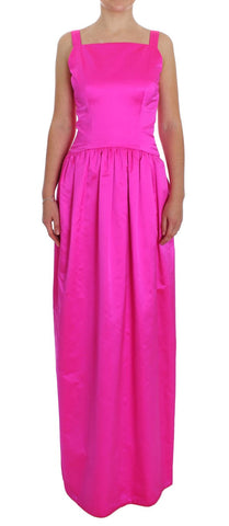 Pink Silk Long Sheath Ball Gown Dress Dolce & Gabbana