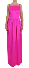 Pink Silk Long Sheath Ball Gown Dress Dolce & Gabbana