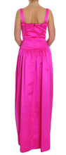 Pink Silk Long Sheath Ball Gown Dress Dolce & Gabbana