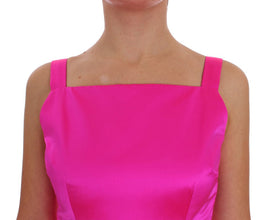 Pink Silk Long Sheath Ball Gown Dress Dolce & Gabbana