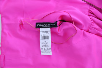 Pink Silk Long Sheath Ball Gown Dress Dolce & Gabbana