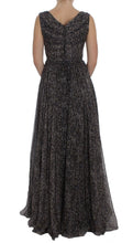 Dark Silk Shift Gown Full Length Dress Dolce & Gabbana
