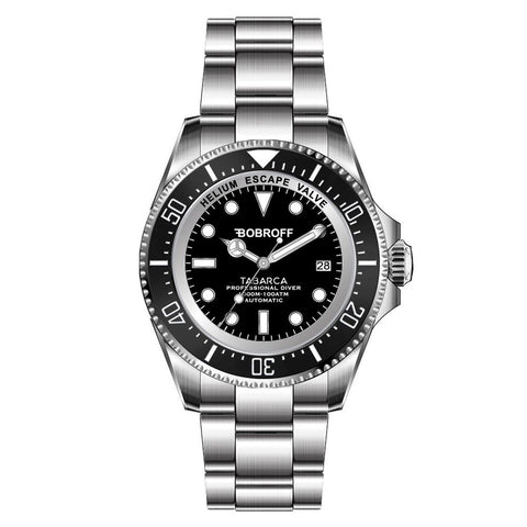 Bobroff Gray Stainless Steel Watch