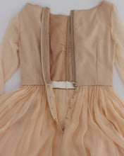 Beige Silk Ball Gown Full Length Dress Dolce & Gabbana