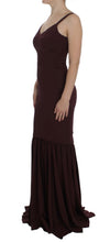 Bordeaux Stretch Full Length Sheath Dress Dolce & Gabbana