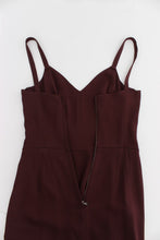 Bordeaux Stretch Full Length Sheath Dress Dolce & Gabbana