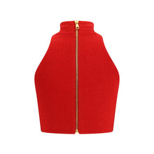 Balmain Bouclé wool crop Top