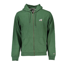 Tommy Hilfiger Green Cotton Men Sweater with Hood