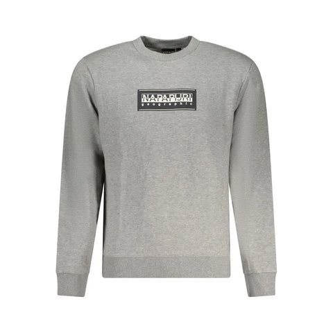 Gray Cotton Men Sweater Napapijri
