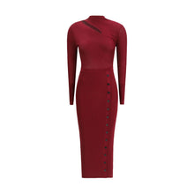 Self-Portrait Ribbed midi Dress