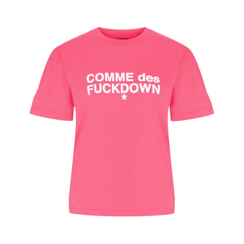 Comme Des Fuckdown Pink Cotton Women T-Shirt