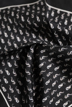 Dolce & Gabbana Black Sea Horse Silk Square Men Foulard Scarf