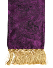 Dolce & Gabbana Purple Silk Fringes Cross Men Foulard Scarf