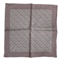 Dolce & Gabbana Brown Sea Horse Silk Square Foulard Scarf