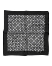 Dolce & Gabbana Black White Patterned Square Foulard Scarf
