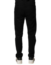 Dolce & Gabbana Black Cotton Tattered Slim Fit Men Denim Jeans