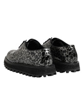 Dolce & Gabbana Black White Calfskin Chunky Derby Shoes
