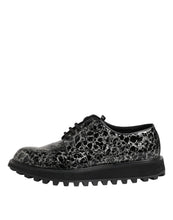 Dolce & Gabbana Black White Calfskin Chunky Derby Shoes
