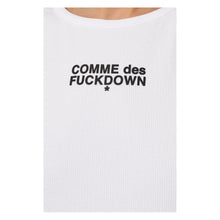 Comme Des Fuckdown White Cotton Women Top