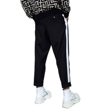 Balmain Black Cotton Men Trousers