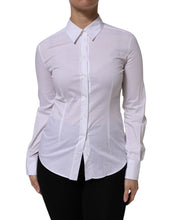Dolce & Gabbana White Cotton Collared Long Sleeves Top Shirt