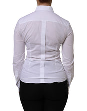 Dolce & Gabbana White Cotton Collared Long Sleeves Top Shirt
