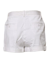 Dolce & Gabbana White Cotton Mid Waist Women Bermuda Shorts