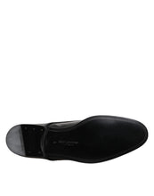 Dolce & Gabbana Black Leather Lace Up Derby Men Dress Shoes