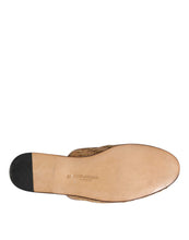 Dolce & Gabbana Beige Rattan Flat Mule Men Sandals Shoes