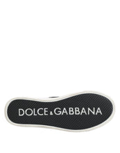 Dolce & Gabbana Black Cotton Canvas Lace Up Men Sneakers Shoes