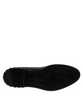 Dolce & Gabbana Black Leather Logo Ankle Boots Studded Shoes