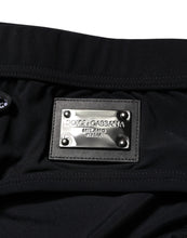 Dolce & Gabbana Black Logo Plaque Men Beachwear Brief Swimwear