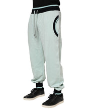 Dolce & Gabbana Light Green Cotton Men Jogger Sweatpants Pants