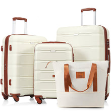 Luggage Sets 4 Piece, 20-inch with USB Port, Expandable ABS Durable