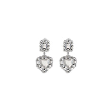 Self-Portrait Earrings with heart-shaped pendant