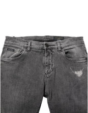 Dolce & Gabbana Gray Cotton Logo Plaque Men Denim Jeans