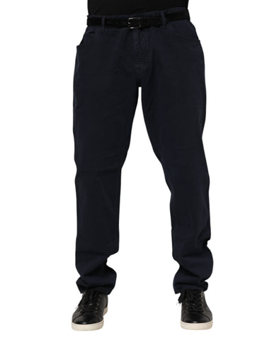 Dolce & Gabbana Black Cotton Tapered Denim Jeans